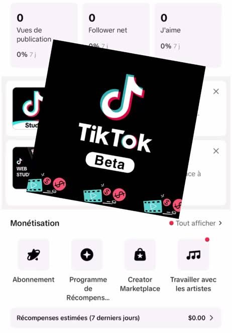 đ§Ș Compte TikTok BĂȘta â Programme RĂ©compense CrĂ©ateur ActivĂ©