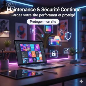 Création de site web professionnel :  Maintenance mensuelle